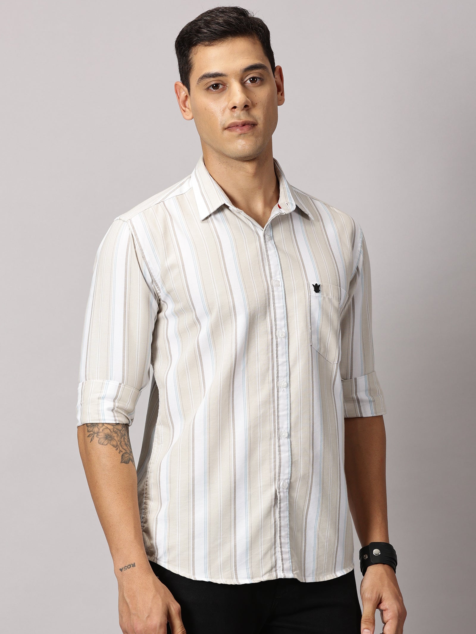 Men's Multicolored Strip Regular Fit Casual Shirt - Premium Oxford Cotton