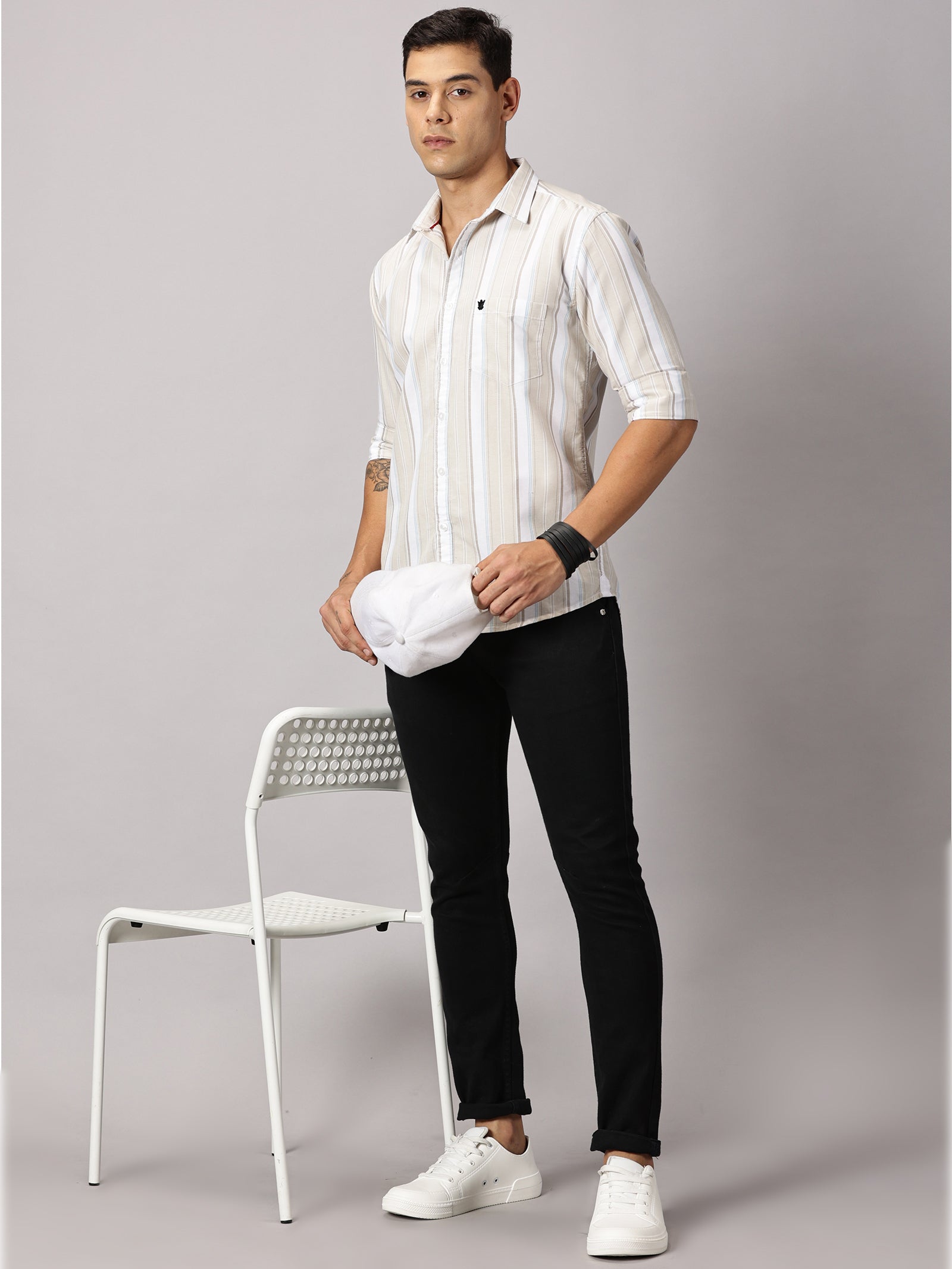 Men's Multicolored Strip Regular Fit Casual Shirt - Premium Oxford Cotton